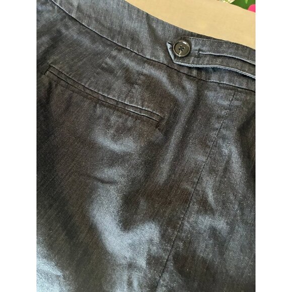 Loft Womens Size 12 Julie Fit Dark Wash Cropped Trouser Pants Casual Work - Picture 6 of 6